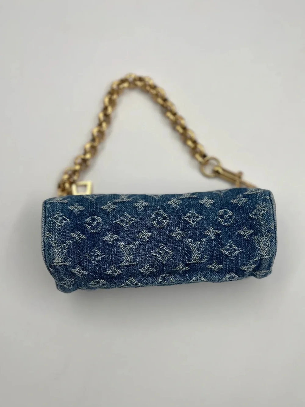 ‼️Authentic Louis Vuitton Denim Monogram Papillon Shoulder Bag With Mini Bag
